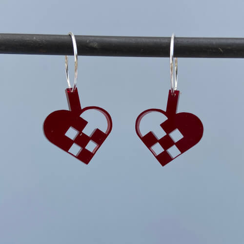 Julehjerte øreringe