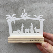 Julekrybbe fortællingen om Jesus fødsel.