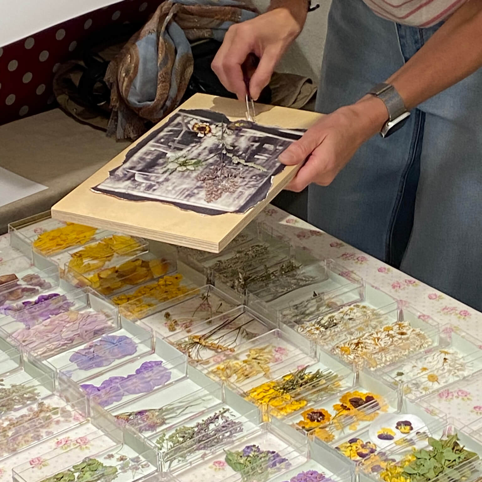 KOM og være KREATIV, blomsterbaren er åbent, du kan her finde små enkle, store kroner og blomster med stilk der er presset på flere forskellige måder. alle er smukke og perfekte til at skabe billeder, kort og ophæng med